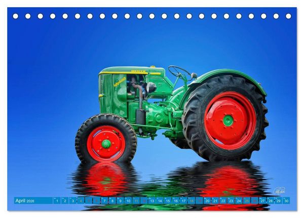 Produktbild: Traktor - Oldtimer (Tischkalender 2026 DIN A5 quer), CALVENDO Monatskalender
