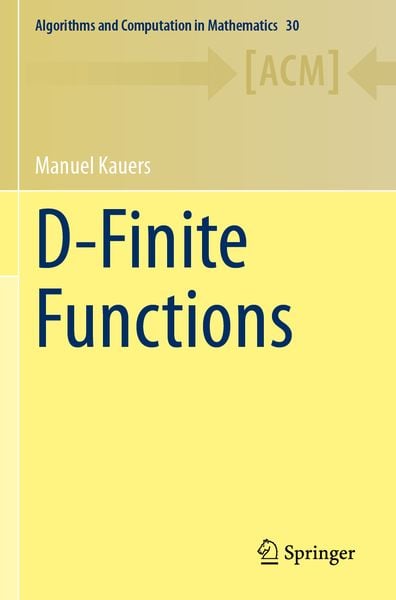 Produktbild: D-Finite Functions