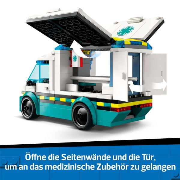 Produktbild: LEGO City Rettungswagen - Bauspielzeug f&uuml;r Kleinkinder ab 5 Jahren 60451