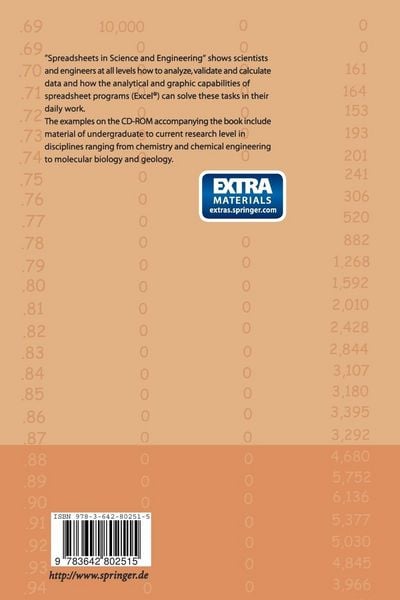 Produktbild: Spreadsheets in Science and Engineering