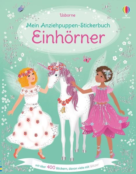 Mein Anziehpuppen-Stickerbuch: Einhörner, Taschenbuch von Fiona Watt, Usborne, 9781789411966