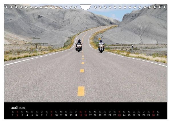 Produktbild: Born to be wild &ndash; Les &Eacute;tats-Unis en Harley-Davidson (Calendrier mural 2026 DIN A4 vertical), CALVENDO calendrier mensuel