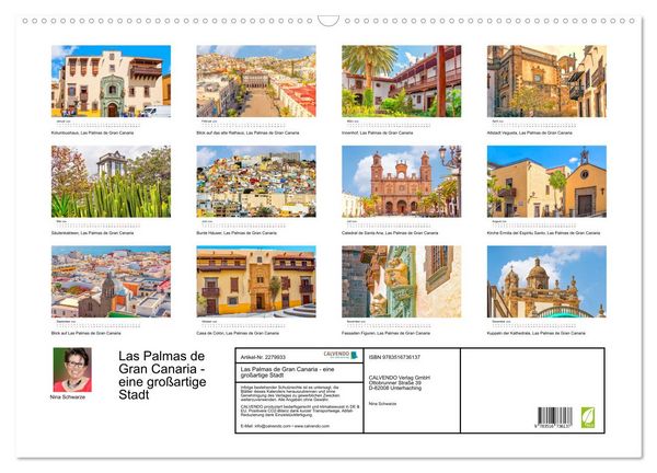 Produktbild: Las Palmas de Gran Canaria - eine gro&szlig;artige Stadt (Wandkalender 2026 DIN A2 quer), CALVENDO Monatskalender