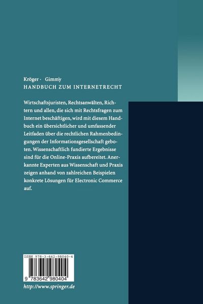 Produktbild: Handbuch zum Internetrecht