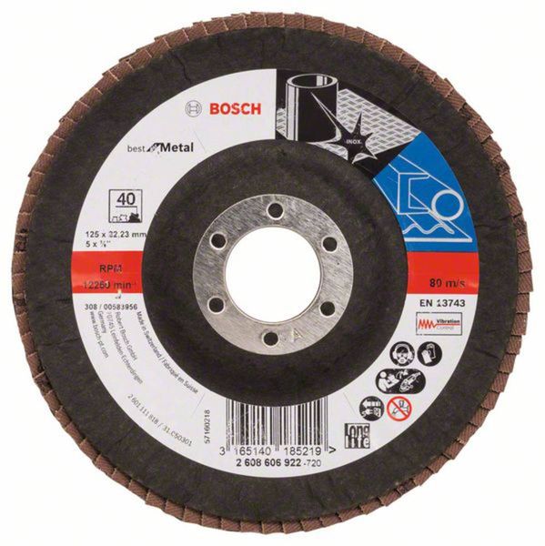 Bosch Accessories 2608606922 Fächerschleifscheibe Durchmesser 125mm 1St.