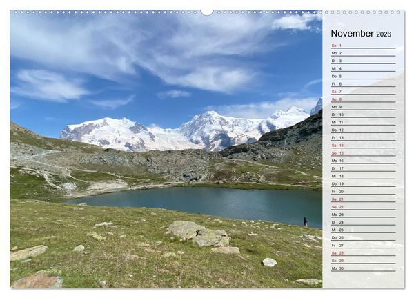Produktbild: Alpenauszeit - Schweizer Bergsommermomente f&uuml;r die Seele (hochwertiger Premium Wandkalender 2026 DIN A2 quer), Kunstdruck in Hochglanz
