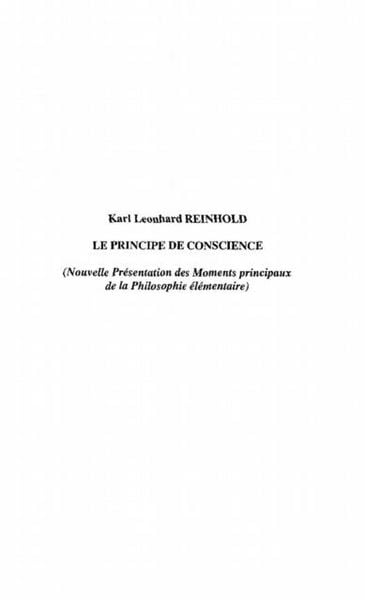 Produktbild: Le Principe De Conscience