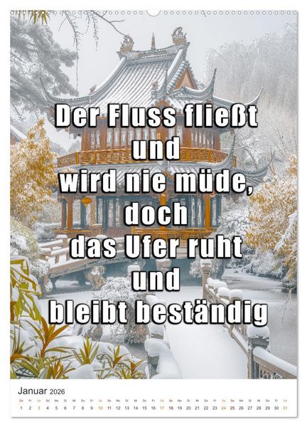 Produktbild: Zen Garten - Wo Natur und Geist in Einklang sind (hochwertiger Premium Wandkalender 2026 DIN A2 hoch), Kunstdruck in Hochglanz