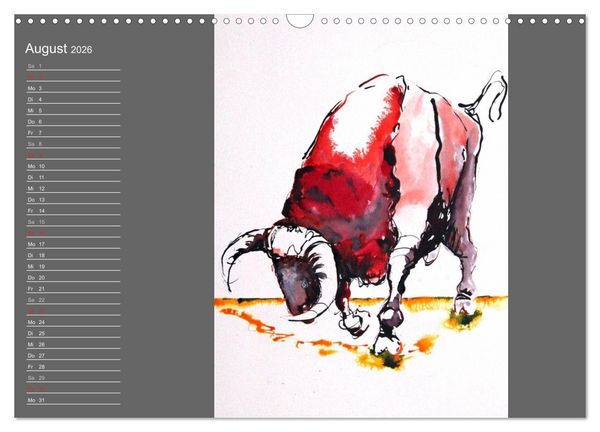 Produktbild: Sternbild Stier (Wandkalender 2026 DIN A3 quer), CALVENDO Monatskalender