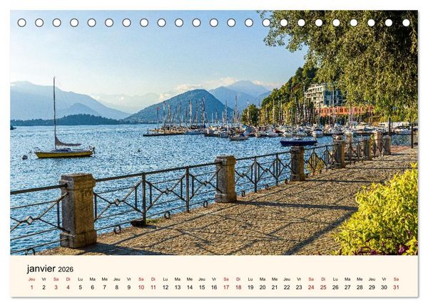 Produktbild: Coup d'&oelig;il sur le Lac Majeur (Calendrier de bureau 2026 DIN A5 vertical), CALVENDO calendrier mensuel