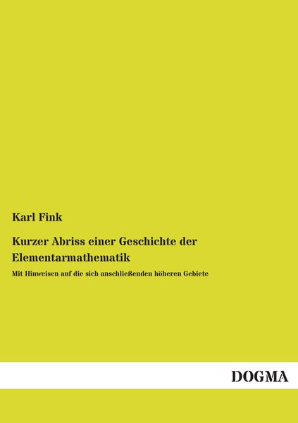 Produktbild: Kurzer Abriss einer Geschichte der Elementarmathematik