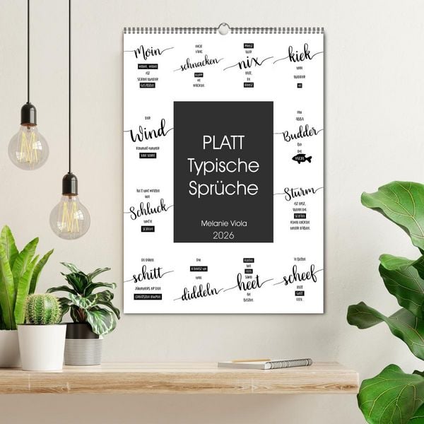 Produktbild: PLATT Typische Spr&uuml;che (Wandkalender 2026 DIN A2 hoch), CALVENDO Monatskalender