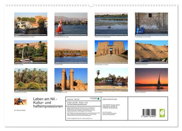Produktbild: Leben am Nil - Kultur- und Landschaftsimpressionen (hochwertiger Premium Wandkalender 2026 DIN A2 quer), Kunstdruck in Hochglanz