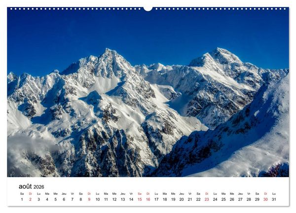 Produktbild: Le massif de Belledonne, vues sur les Alpes (Calendrier mural 2026 DIN A2 vertical) calendrier de bureau