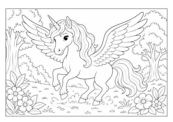 Produktbild: Einhorn Malbuch f&uuml;r M&auml;dchen von 6&ndash;8 Jahren mit 50 zauberhaften Ausmalbildern