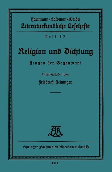 Produktbild: Religion und Dichtung