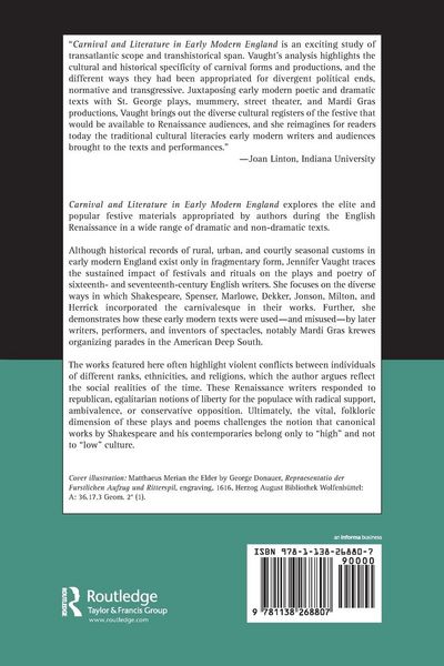 Produktbild: Carnival and Literature in Early Modern England