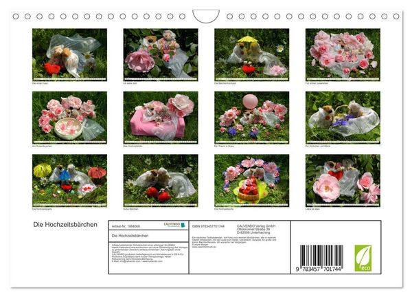 Produktbild: Die Hochzeitsb&auml;rchen (Wandkalender 2026 DIN A4 quer), CALVENDO Monatskalender