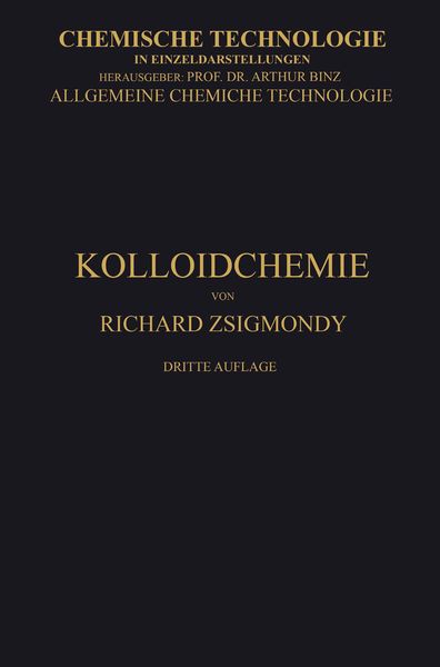 Produktbild: Kolloidchemie Ein Lehrbuch