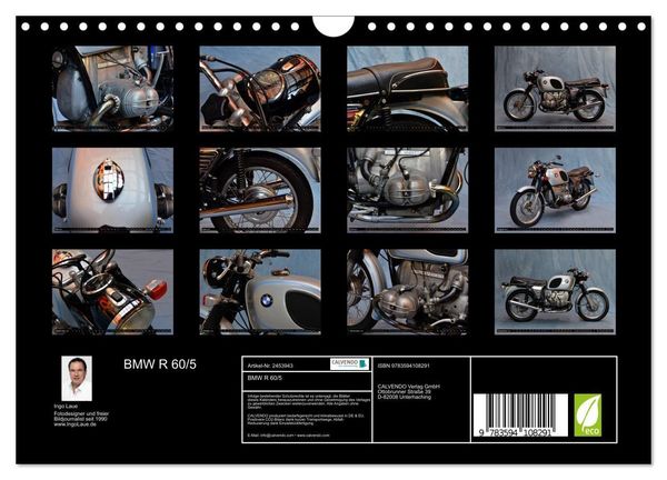 Produktbild: BMW R 60/5 (Wandkalender 2027 DIN A4 quer), CALVENDO Monatskalender