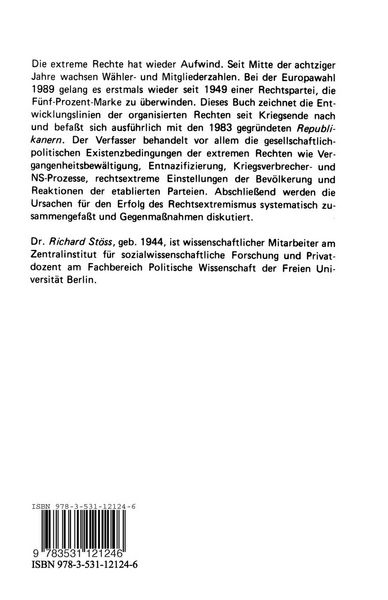 Produktbild: Die extreme Rechte in der Bundesrepublik