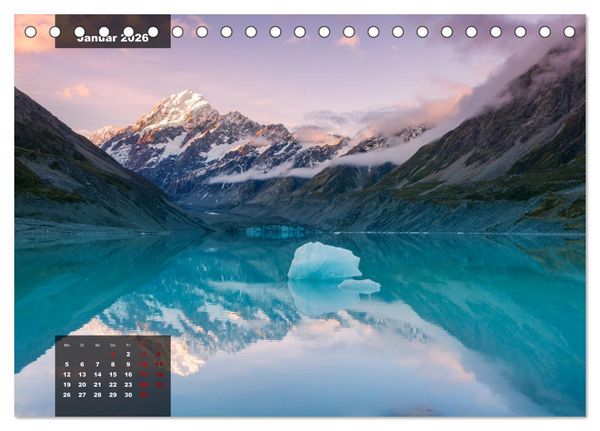 Produktbild: Neuseeland - Traumlandschaften aus einem Naturparadies (Tischkalender 2026 DIN A5 quer), CALVENDO Monatskalender