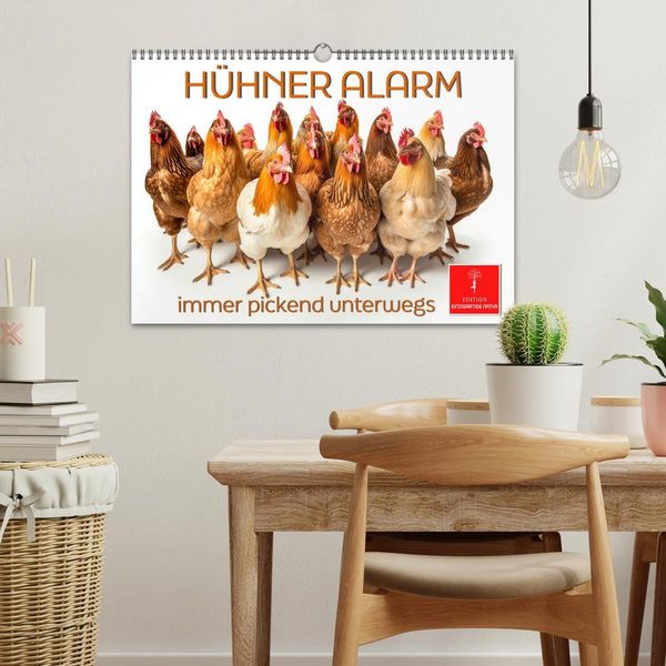 Produktbild: H&uuml;hner Alarm (Wandkalender 2026 DIN A3 quer), CALVENDO Monatskalender