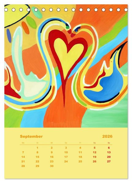 Produktbild: Licht ist bunt - Malerei in Acryl und Aqua &Ouml;l (Tischkalender 2026 DIN A5 hoch), CALVENDO Monatskalender