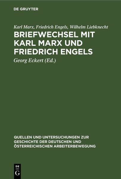 Produktbild: Briefwechsel mit Karl Marx und Friedrich Engels