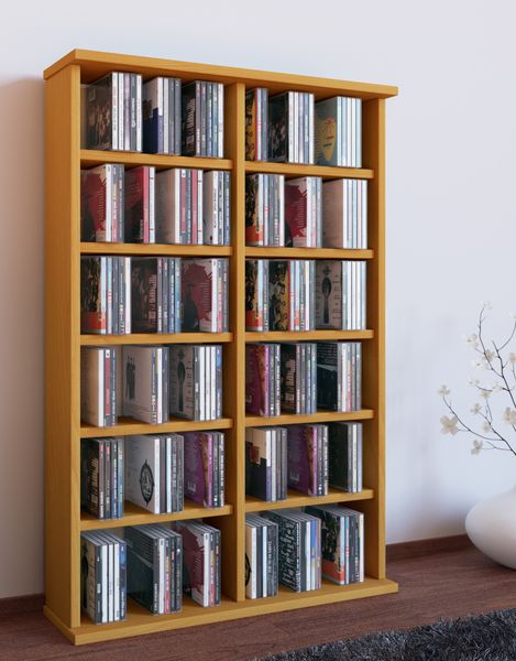 Produktbild: Holz CD DVD Stand Regal Schrank St&auml;nder Ronul