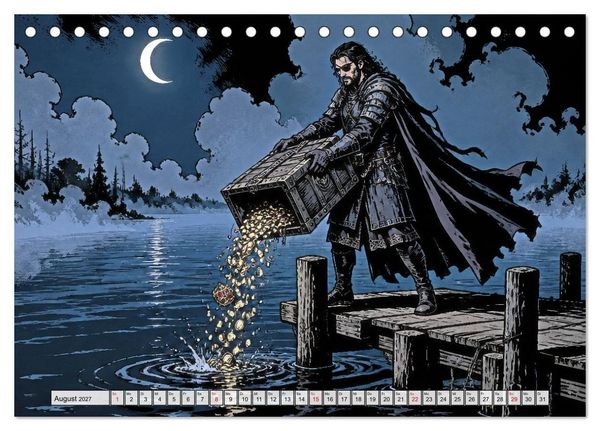 Produktbild: Die Nibelungen: Glanz und Verderben (Tischkalender 2027 DIN A5 quer), CALVENDO Monatskalender