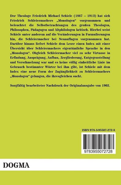 Produktbild: Friedrich Schleiermacher's Monologen