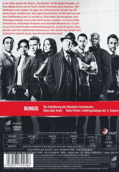 The Blacklist - Season 3 [6 DVDs]