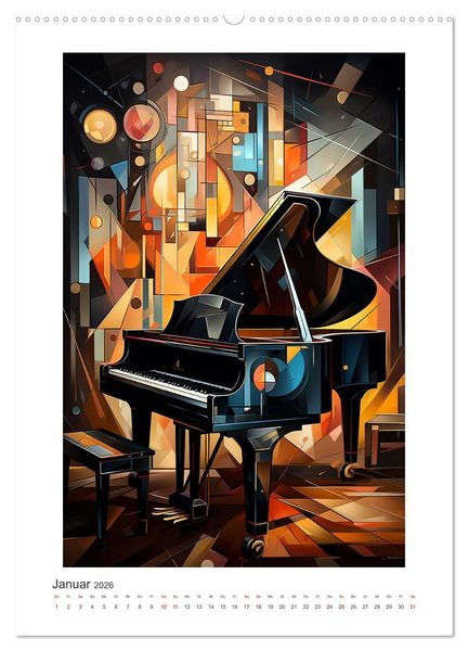 Produktbild: Kubismus - Abstrakte Formen und Farben (hochwertiger Premium Wandkalender 2026 DIN A2 hoch), Kunstdruck in Hochglanz