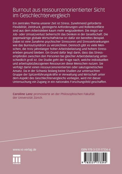 Produktbild: Burnout aus ressourcenorientierter Sicht im Geschlechtervergleich