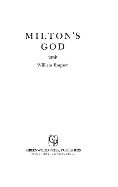 Produktbild: Milton's God