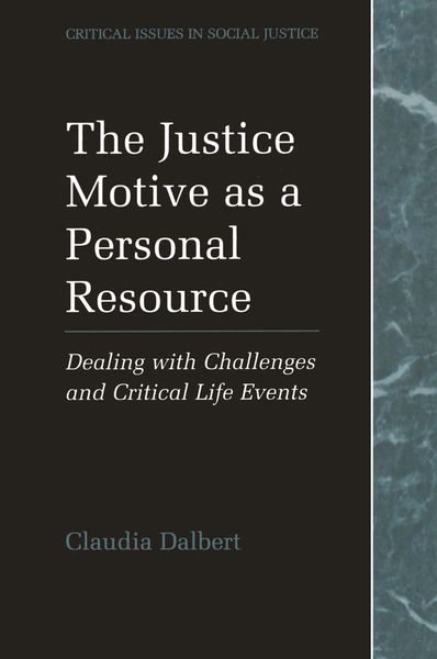 Produktbild: The Justice Motive as a Personal Resource