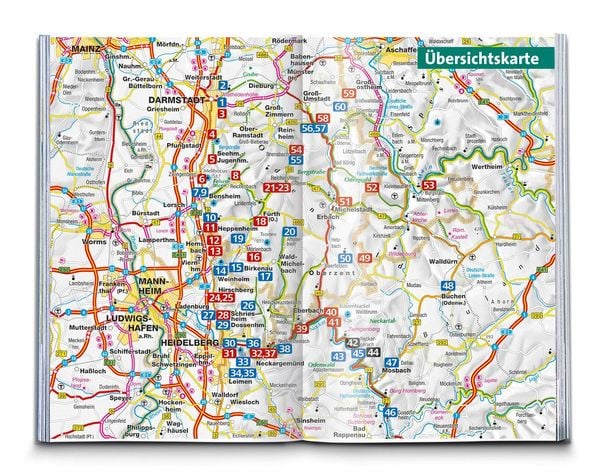 Produktbild: KOMPASS Wanderf&uuml;hrer Odenwald, Bergstra&szlig;e, Neckartal, Heidelberg, 60 Touren mit Extra-Tourenkarte