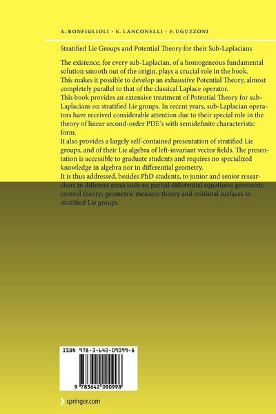 Produktbild: Stratified Lie Groups and Potential Theory for Their Sub-Laplacians
