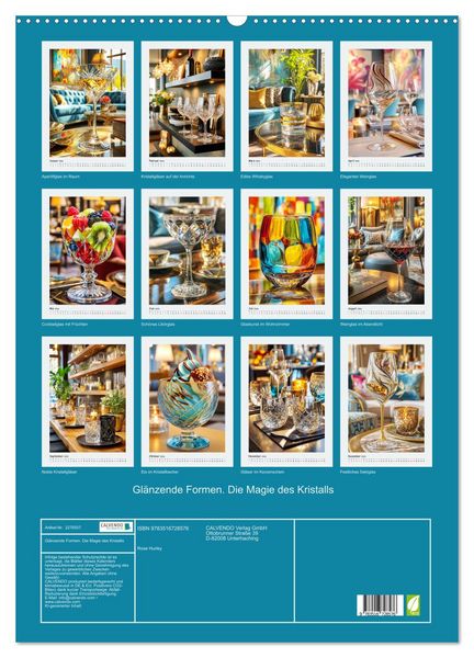 Produktbild: Gl&auml;nzende Formen. Die Magie des Kristalls (Wandkalender 2026 DIN A2 hoch), CALVENDO Monatskalender