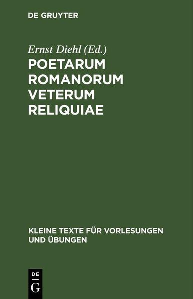 Produktbild: Poetarum Romanorum veterum reliquiae