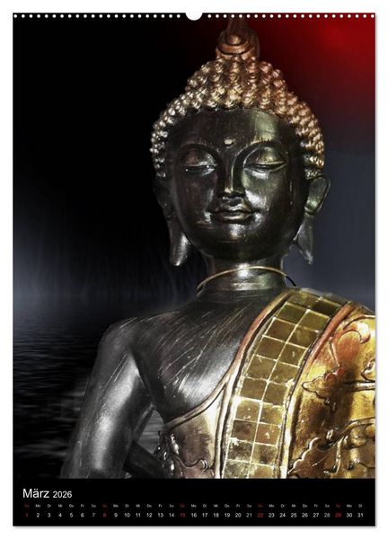 Produktbild: Buddha - Zeit f&uuml;r Entspannung (Wandkalender 2026 DIN A2 hoch), CALVENDO Monatskalender