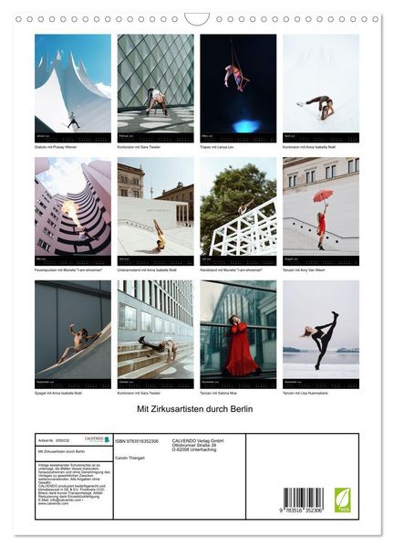 Produktbild: Mit Zirkusartisten durch Berlin (Wandkalender 2026 DIN A3 hoch), CALVENDO Monatskalender