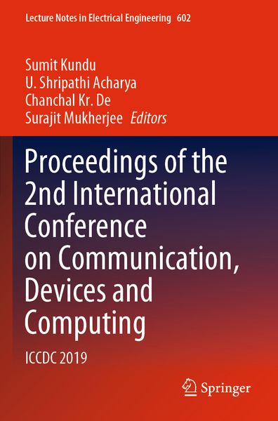 Produktbild: Proceedings of the 2nd International Conference on Communication, Devices and Computing