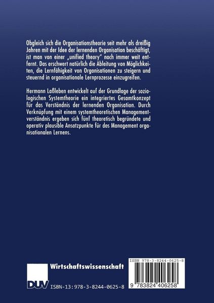 Produktbild: Das Management der lernenden Organisation