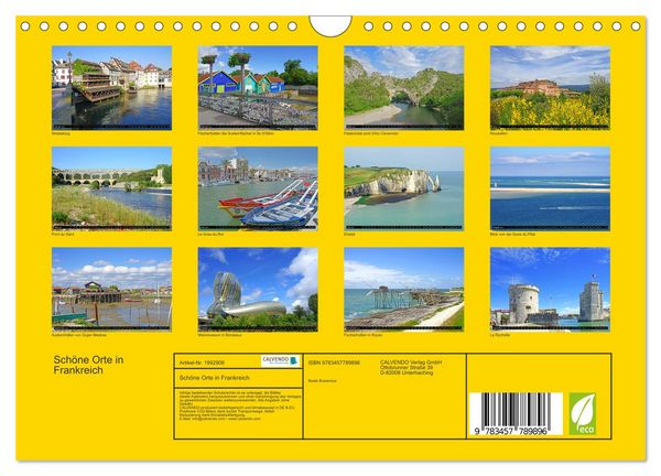 Produktbild: Sch&ouml;ne Orte in Frankreich (Wandkalender 2026 DIN A4 quer), CALVENDO Monatskalender