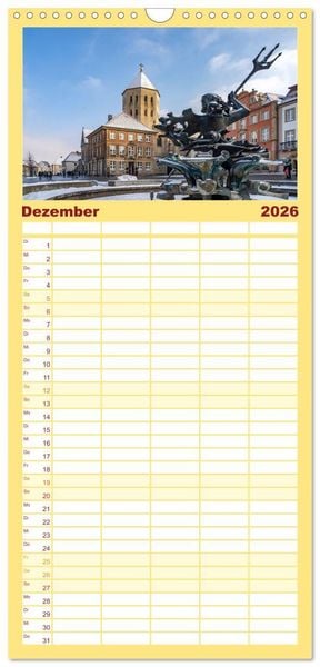 Produktbild: Familienplaner 2026 - Ostwestfalen - Paderborn mit 5 Spalten (Wandkalender, 21 x 45 cm) CALVENDO