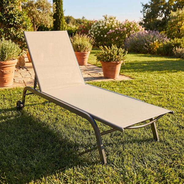 Produktbild: Sonnenliege Liegestuhl Gartenliege Rollen Sonlas