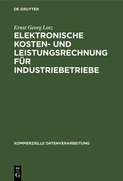Produktbild: Elektronische Kosten- und Leistungsrechnung f&uuml;r Industriebetriebe