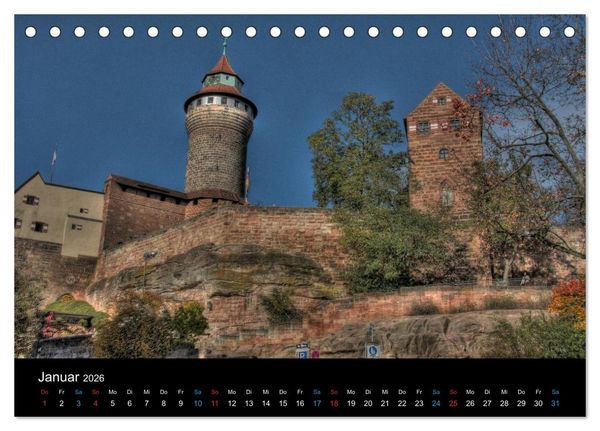 Produktbild: Meine Stadt N&uuml;rnberg 2026 (Tischkalender 2026 DIN A5 quer), CALVENDO Monatskalender